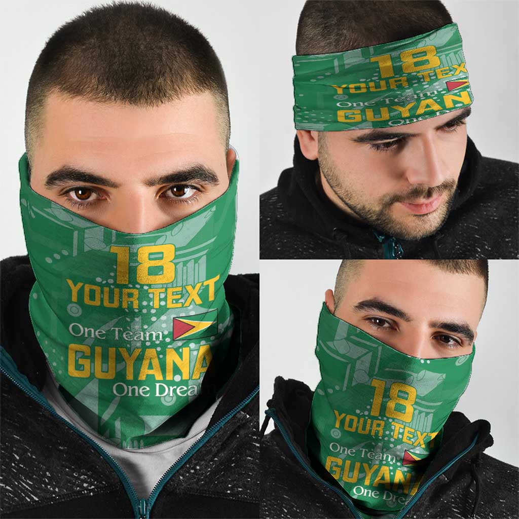 Custom Guyana Football Neck Gaiter One Team One Game Green Version - Wonder Print Shop