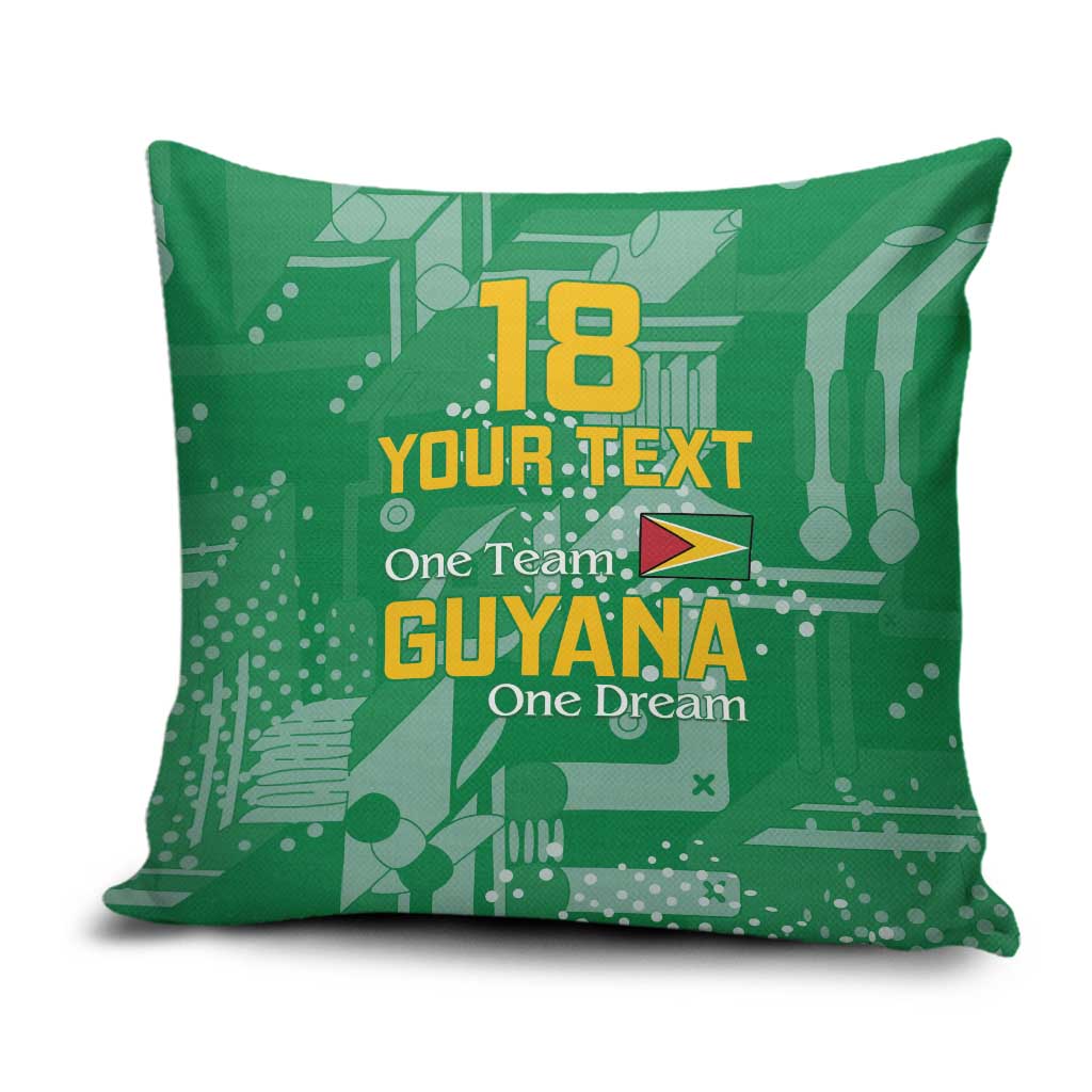 Custom Guyana Football Pillow Cover One Team One Game Green Version - Wonder Print Shop