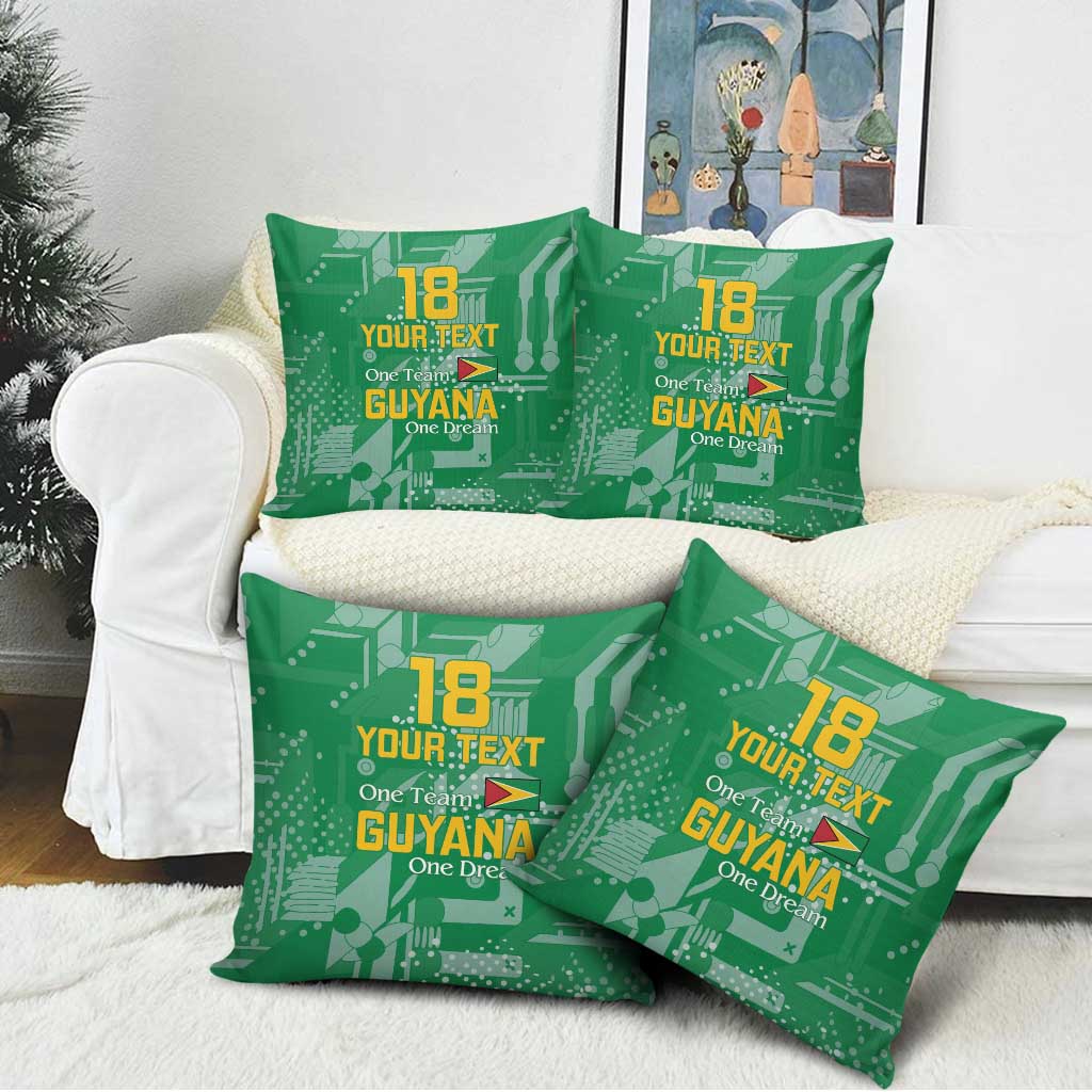 Custom Guyana Football Pillow Cover One Team One Game Green Version - Wonder Print Shop