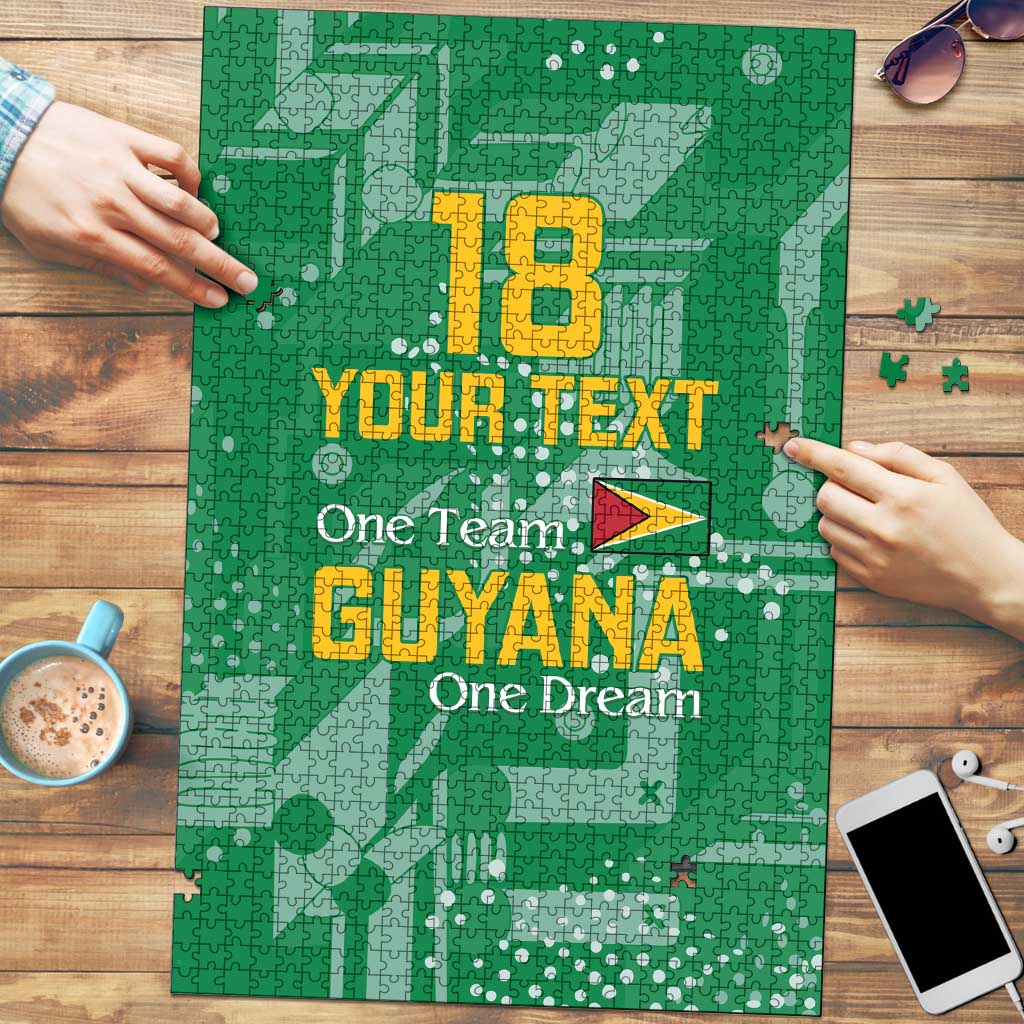 Custom Guyana Football Puzzle One Team One Game Green Version - Wonder Print Shop
