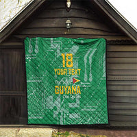Custom Guyana Football Quilt One Team One Game Green Version - Wonder Print Shop