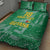 Custom Guyana Football Quilt Bed Set One Team One Game Green Version - Wonder Print Shop