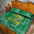 Custom Guyana Football Quilt Bed Set One Team One Game Green Version - Wonder Print Shop