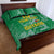 Custom Guyana Football Quilt Bed Set One Team One Game Green Version - Wonder Print Shop