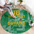 Custom Guyana Football Round Carpet One Team One Game Green Version - Wonder Print Shop
