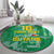 Custom Guyana Football Round Carpet One Team One Game Green Version - Wonder Print Shop