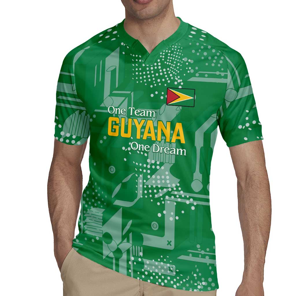 Custom Guyana Football Rugby Jersey One Team One Game Green Version - Wonder Print Shop