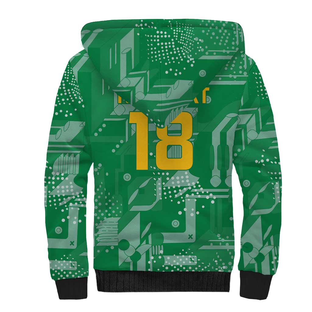 Custom Guyana Football Sherpa Hoodie One Team One Game Green Version - Wonder Print Shop