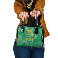 Custom Guyana Football Shoulder Handbag One Team One Game Green Version - Wonder Print Shop