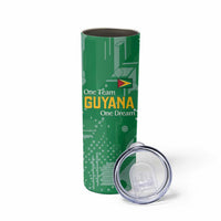 Custom Guyana Football Skinny Tumbler One Team One Game Green Version - Wonder Print Shop
