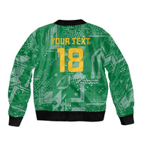 Custom Guyana Football Sleeve Zip Bomber Jacket One Team One Game Green Version - Wonder Print Shop