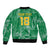 Custom Guyana Football Sleeve Zip Bomber Jacket One Team One Game Green Version - Wonder Print Shop