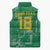 Custom Guyana Football Sleeveless Puffer Jacket One Team One Game Green Version - Wonder Print Shop