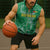 Custom Guyana Football Sleeveless Zip Hoodie One Team One Game Green Version - Wonder Print Shop