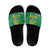 Custom Guyana Football Slide Sandals One Team One Game Green Version - Wonder Print Shop