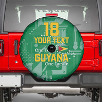 Custom Guyana Football Spare Tire Cover One Team One Game Green Version - Wonder Print Shop