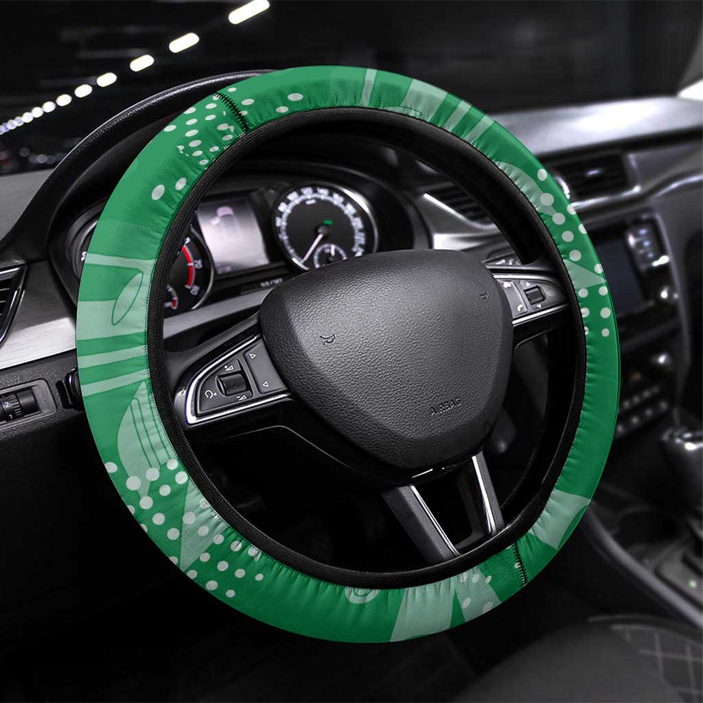 Guyana Football Steering Wheel Cover One Team One Game Green Version - Wonder Print Shop