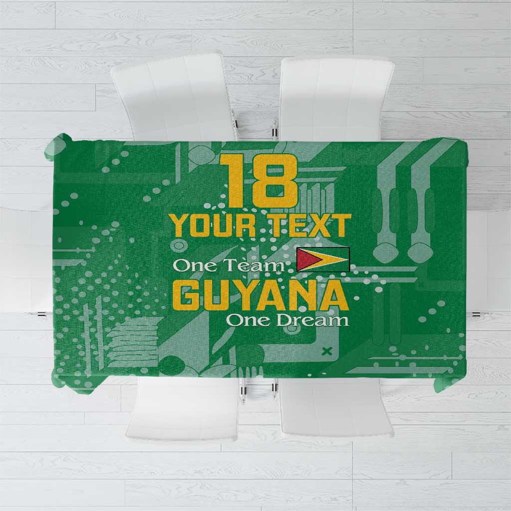 Custom Guyana Football Tablecloth One Team One Game Green Version - Wonder Print Shop