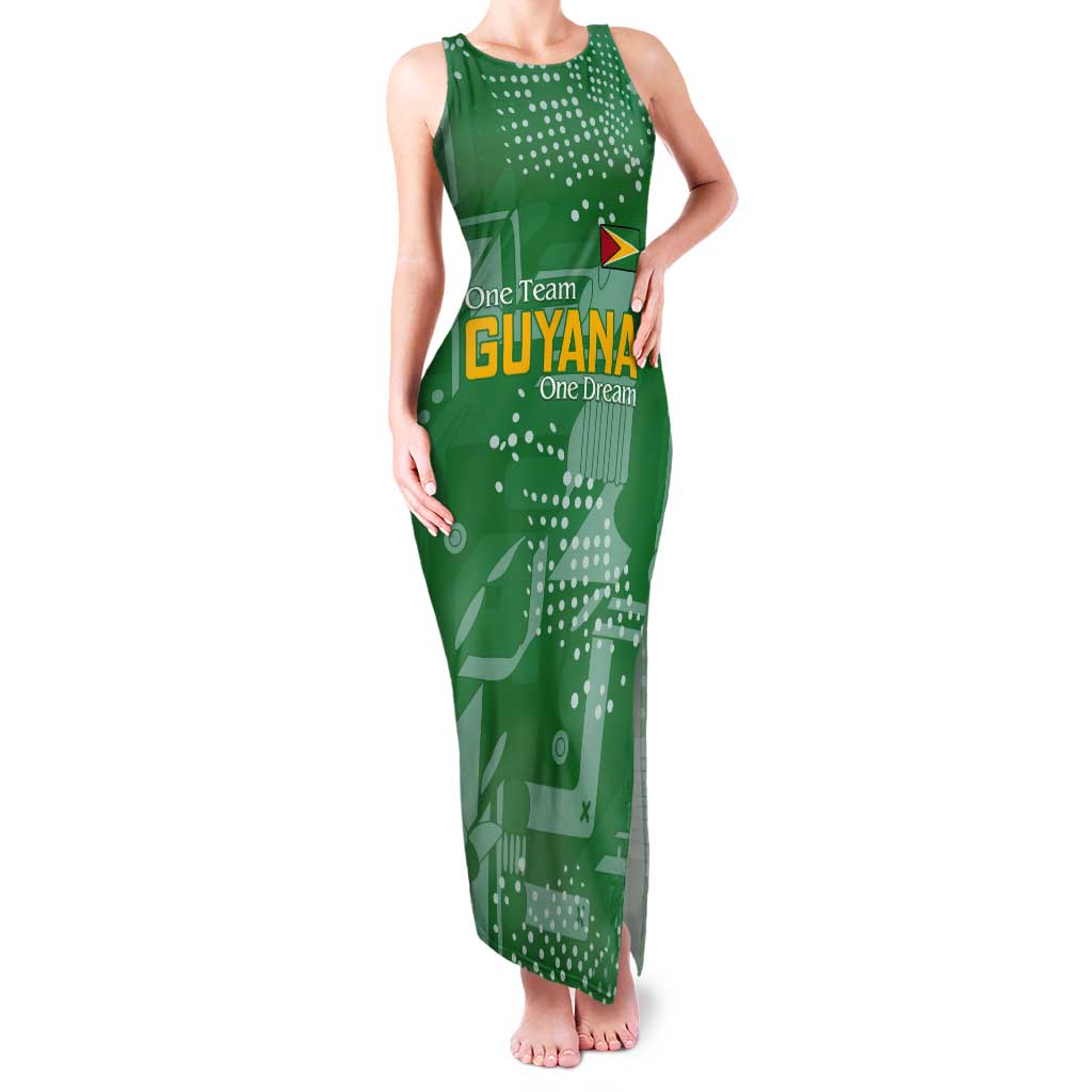 Custom Guyana Football Tank Maxi Dress One Team One Game Green Version - Wonder Print Shop