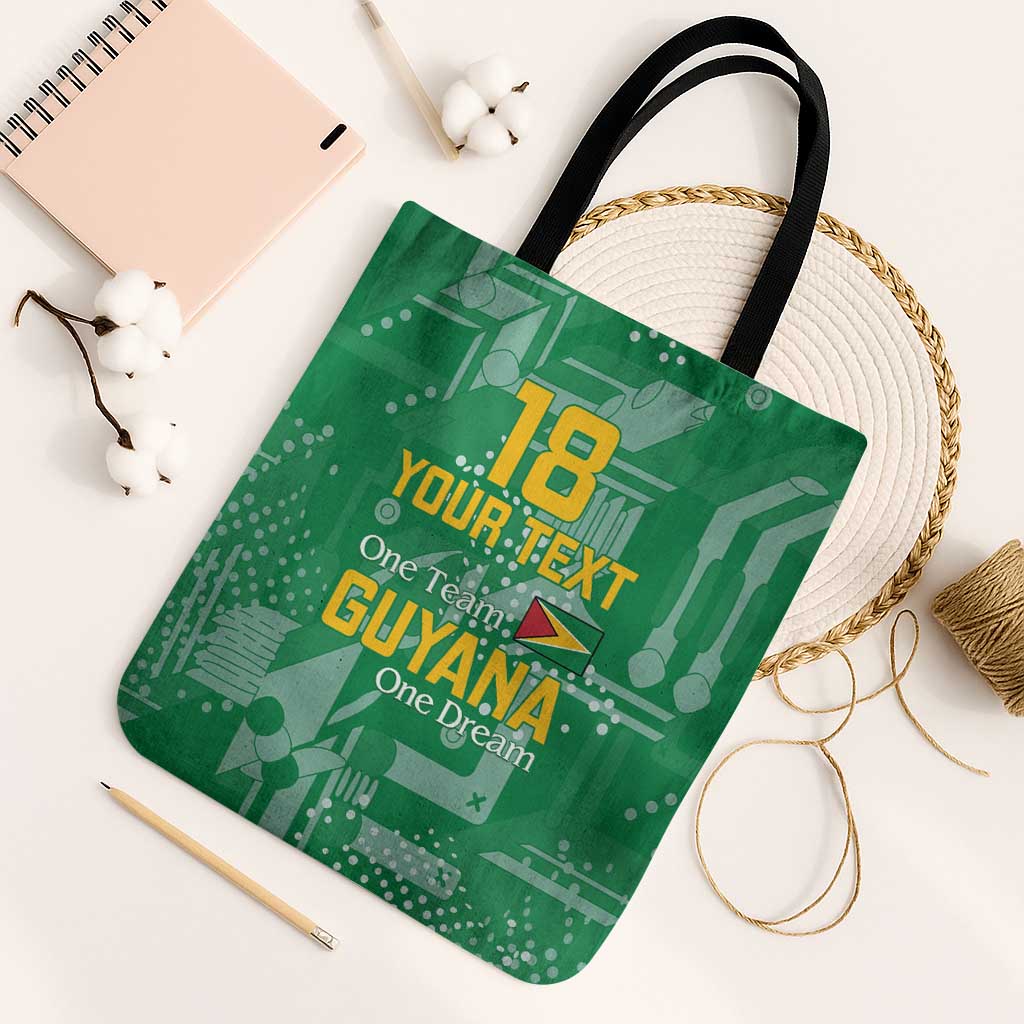 Custom Guyana Football Tote Bag One Team One Game Green Version - Wonder Print Shop