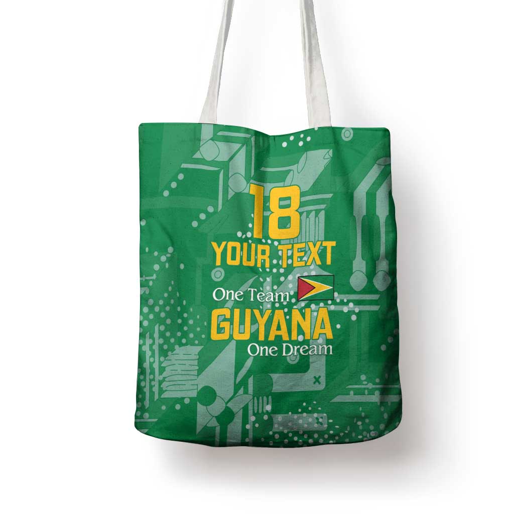 Custom Guyana Football Tote Bag One Team One Game Green Version - Wonder Print Shop
