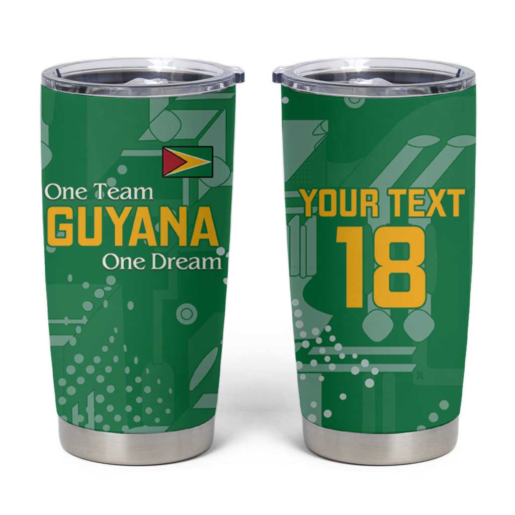Custom Guyana Football Tumbler Cup One Team One Game Green Version - Wonder Print Shop