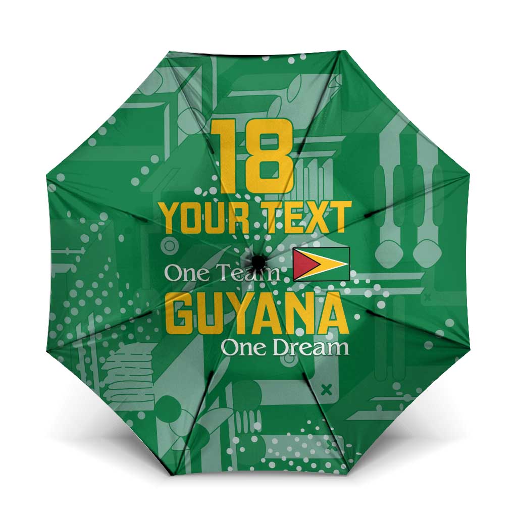 Custom Guyana Football Umbrella One Team One Game Green Version - Wonder Print Shop