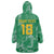 Custom Guyana Football Wearable Blanket Hoodie One Team One Game Green Version - Wonder Print Shop