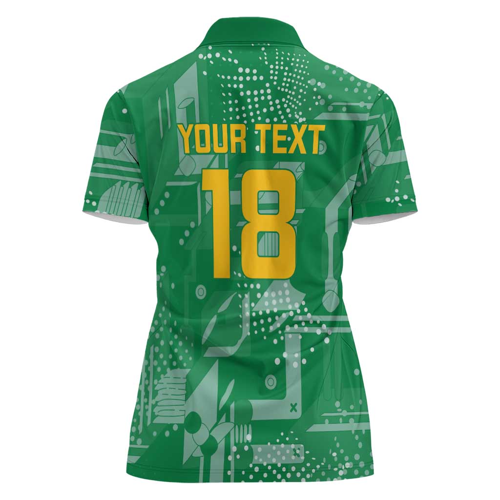 Custom Guyana Football Women Polo Shirt One Team One Game Green Version - Wonder Print Shop