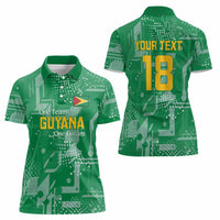 Custom Guyana Football Women Polo Shirt One Team One Game Green Version - Wonder Print Shop