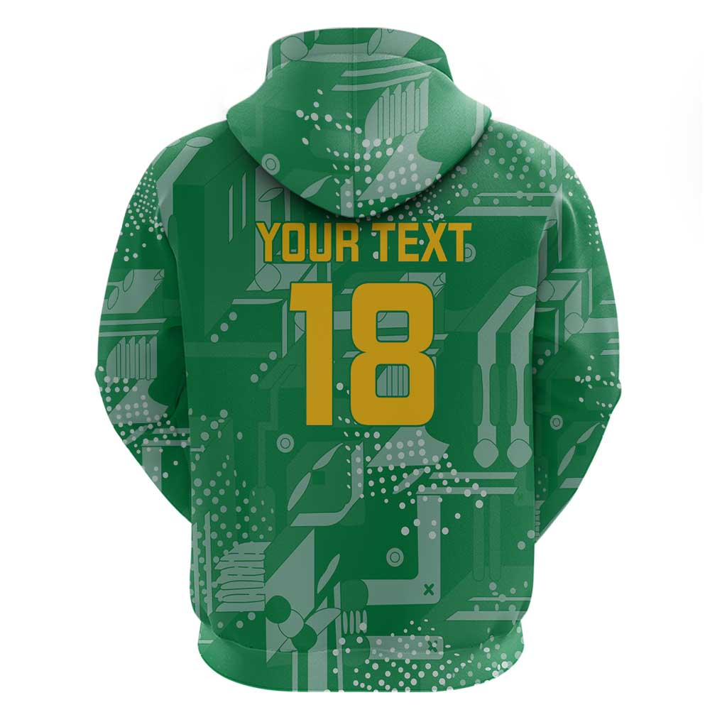 Custom Guyana Football Zip Hoodie One Team One Game Green Version - Wonder Print Shop
