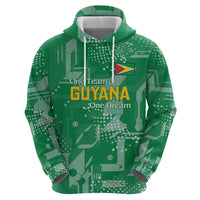 Custom Guyana Football Zip Hoodie One Team One Game Green Version - Wonder Print Shop