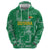 Custom Guyana Football Zip Hoodie One Team One Game Green Version - Wonder Print Shop