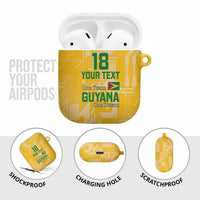 Custom Guyana Football AirPods Case One Team One Game Yellow Version - Wonder Print Shop