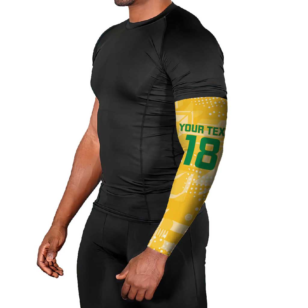 Custom Guyana Football Arm Sleeves One Team One Game Yellow Version - Wonder Print Shop