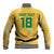 Custom Guyana Football Baseball Jacket One Team One Game Yellow Version - Wonder Print Shop