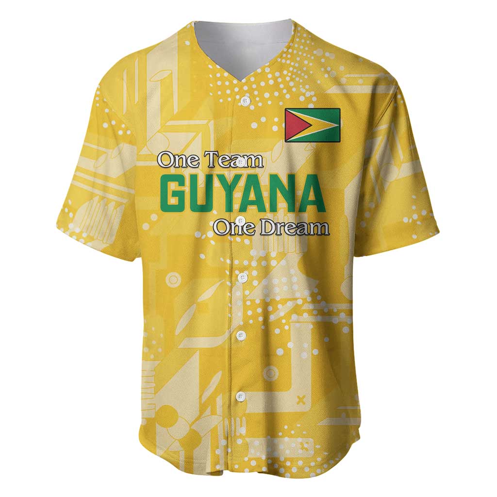 Custom Guyana Football Baseball Jersey One Team One Game Yellow Version - Wonder Print Shop