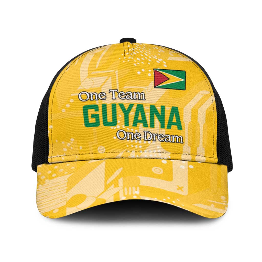 Guyana Football Baseball Net Cap One Team One Game Yellow Version - Wonder Print Shop