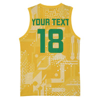 Custom Guyana Football Basketball Jersey One Team One Game Yellow Version - Wonder Print Shop