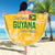 Custom Guyana Football Beach Blanket One Team One Game Yellow Version - Wonder Print Shop