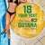 Custom Guyana Football Beach Blanket One Team One Game Yellow Version - Wonder Print Shop