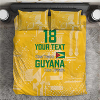 Custom Guyana Football Bedding Set One Team One Game Yellow Version - Wonder Print Shop