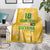 Custom Guyana Football Blanket One Team One Game Yellow Version - Wonder Print Shop