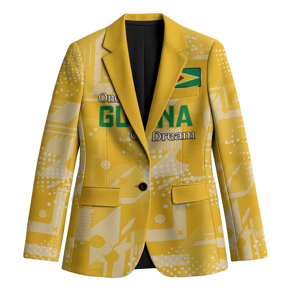 Custom Guyana Football Blazer One Team One Game Yellow Version - Wonder Print Shop
