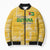 Custom Guyana Football Bomber Puffer Jacket One Team One Game Yellow Version - Wonder Print Shop