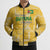 Custom Guyana Football Bomber Puffer Jacket One Team One Game Yellow Version - Wonder Print Shop