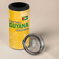 Custom Guyana Football 4 in 1 Can Cooler Tumbler One Team One Game Yellow Version - Wonder Print Shop