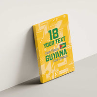 Custom Guyana Football Canvas Wall Art One Team One Game Yellow Version - Wonder Print Shop