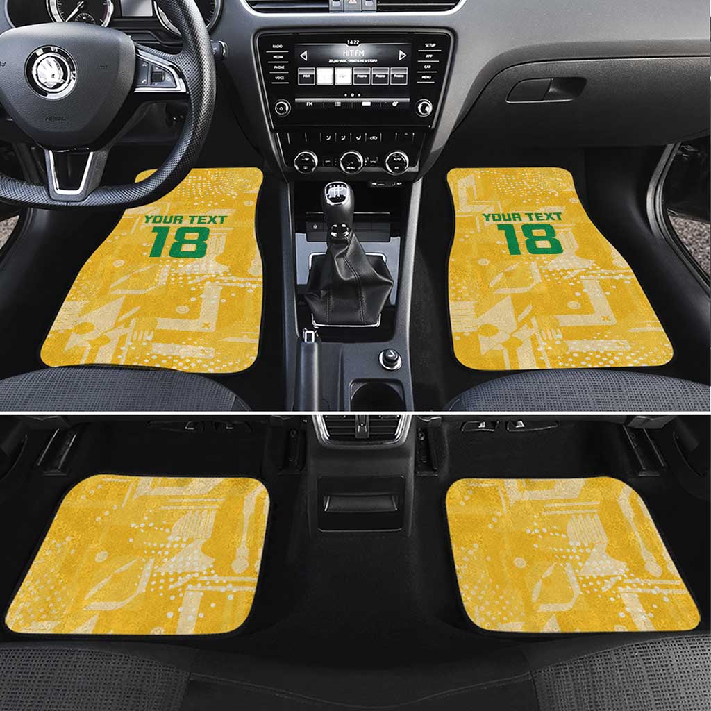 Custom Guyana Football Car Mats One Team One Game Yellow Version - Wonder Print Shop