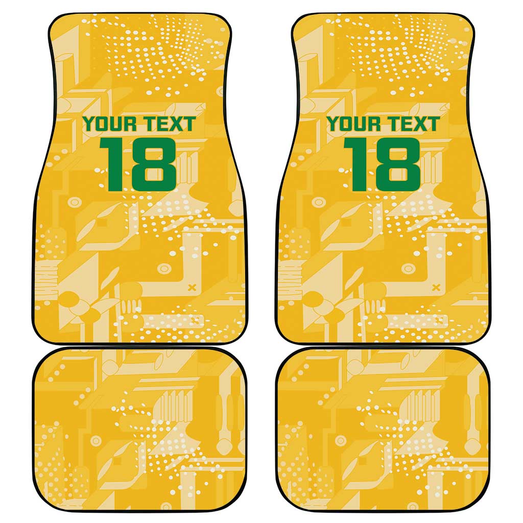 Custom Guyana Football Car Mats One Team One Game Yellow Version - Wonder Print Shop